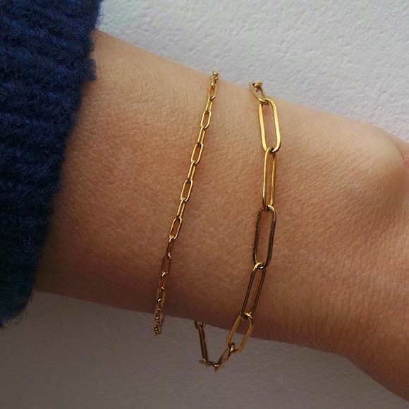 ⚜️𝟯𝟬%𝗢𝗙𝗙 𝗯𝘂𝗻𝗱𝗹𝗲𝘀 𝟯+⚜️ NEW Paperclip Steel Bracelet - Picture 13 of 16